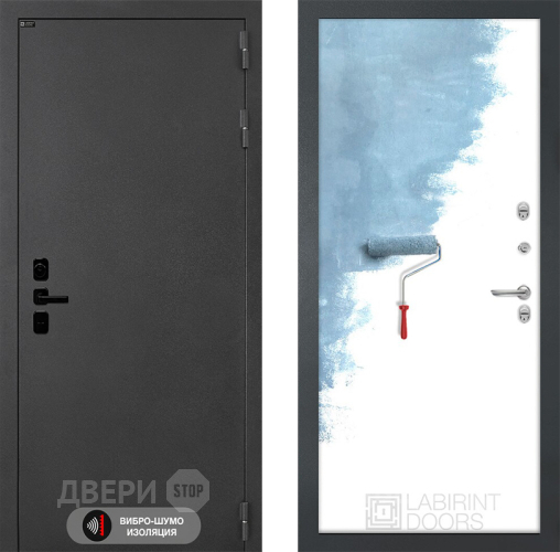 Входная металлическая Дверь Лабиринт (LABIRINT) Acustic 28 Под покраску в Апрелевке