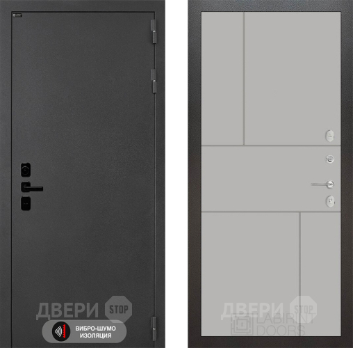 Входная металлическая Дверь Лабиринт (LABIRINT) Acustic 21 Грей софт в Апрелевке