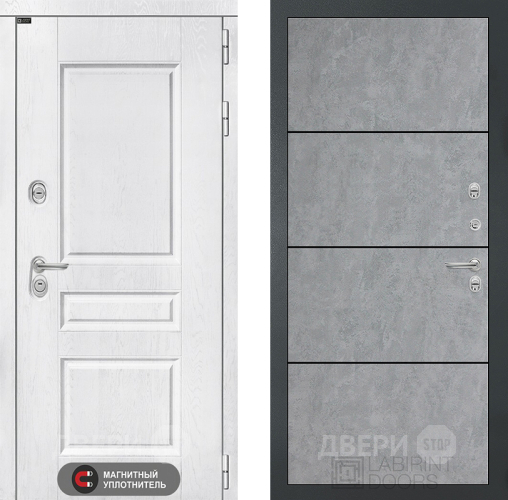 Входная металлическая Дверь Лабиринт (LABIRINT) Versal 25 Бетон светлый в Апрелевке