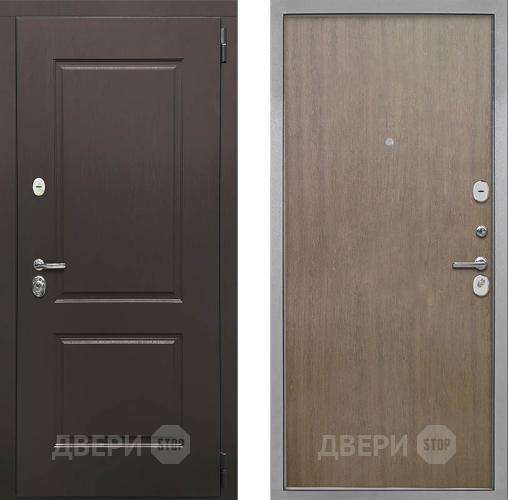 Входная металлическая Дверь Интекрон (INTECRON) Кампо Гладкая шпон Венге коричневый в Апрелевке