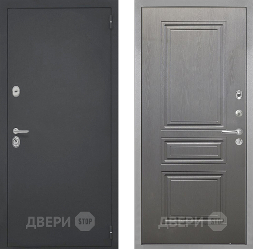 Входная металлическая Дверь Интекрон (INTECRON) Гектор ФЛ-243 Графит вуд дуб в Апрелевке