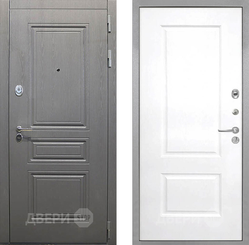 Входная металлическая Дверь Интекрон (INTECRON) Брайтон Графит Альба Роял Вуд белый в Апрелевке