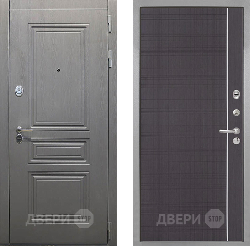 Входная металлическая Дверь Интекрон (INTECRON) Брайтон Графит В-07 с молдингом Венге в Апрелевке