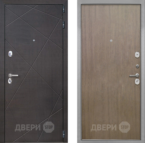 Входная металлическая Дверь Интекрон (INTECRON) Сенатор Лучи Гладкая шпон Венге коричневый в Апрелевке