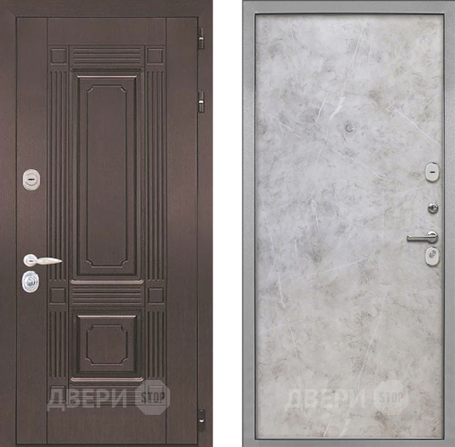Входная металлическая Дверь Интекрон (INTECRON) Италия Гладкая Мрамор светлый в Апрелевке