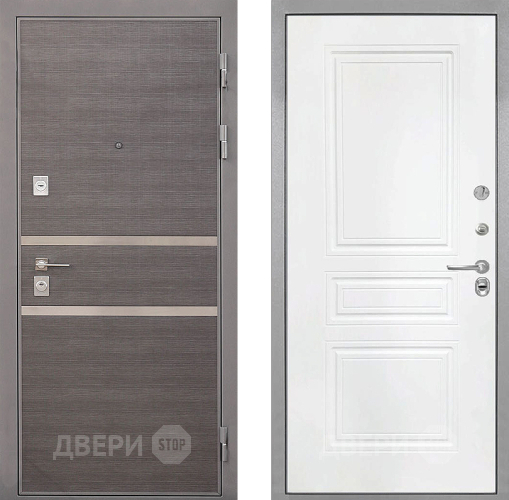 Входная металлическая Дверь Интекрон (INTECRON) Неаполь ФЛ-243 Белый матовый в Апрелевке