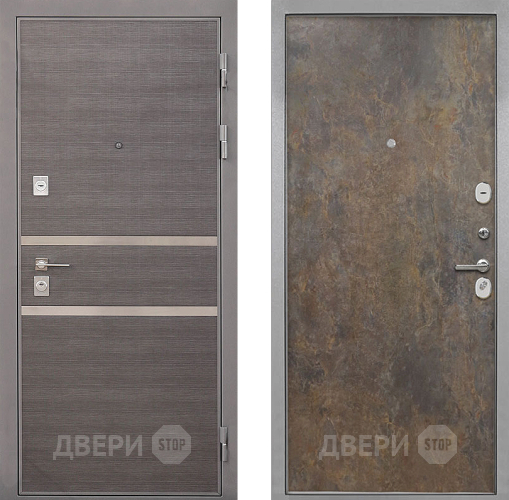 Входная металлическая Дверь Интекрон (INTECRON) Неаполь Гладкая Гранж в Апрелевке