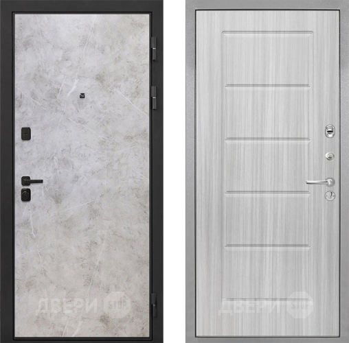Входная металлическая Дверь Интекрон (INTECRON) Профит Black Мрамор Светлый ФЛ-39 Сандал белый в Апрелевке