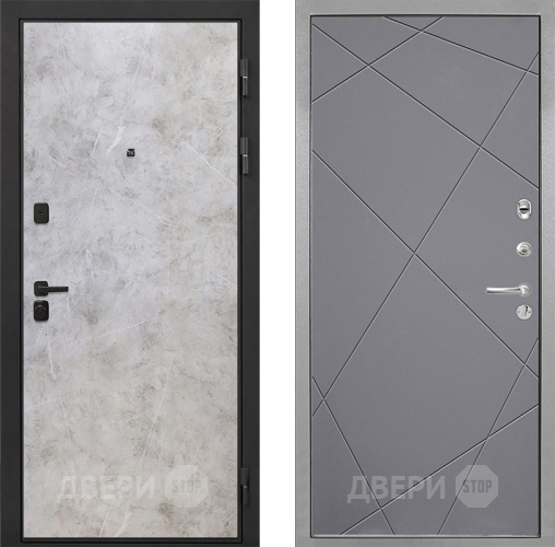 Входная металлическая Дверь Интекрон (INTECRON) Профит Black Мрамор Светлый Лучи-М Графит софт в Апрелевке
