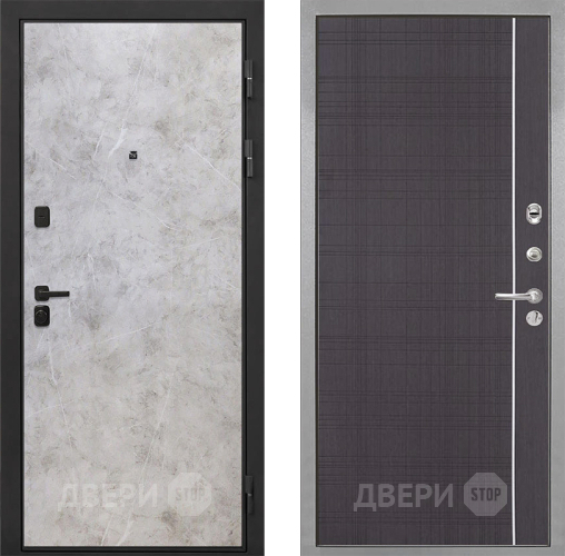 Входная металлическая Дверь Интекрон (INTECRON) Профит Black Мрамор Светлый В-07 с молдингом Венге в Апрелевке