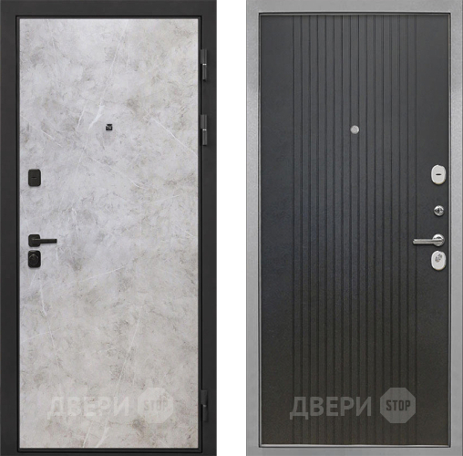 Входная металлическая Дверь Интекрон (INTECRON) Профит Black Мрамор Светлый ФЛ-295 Лофт черный в Апрелевке