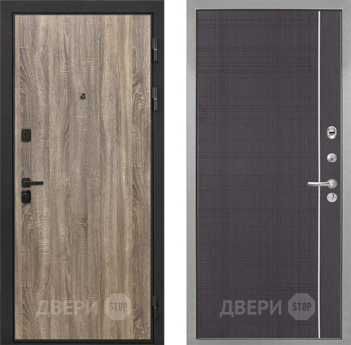 Входная металлическая Дверь Интекрон (INTECRON) Профит Black Дуб Турин В-07 с молдингом Венге в Апрелевке