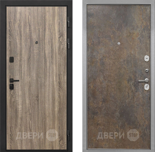 Входная металлическая Дверь Интекрон (INTECRON) Профит Black Дуб Турин Гладкая Гранж в Апрелевке