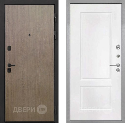 Входная металлическая Дверь Интекрон (INTECRON) Профит Black Венге Коричневый КВ-2 Белый матовый в Апрелевке