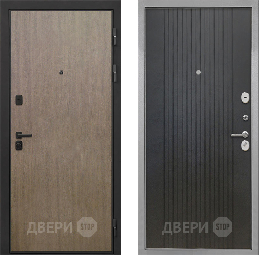 Входная металлическая Дверь Интекрон (INTECRON) Профит Black Венге Коричневый ФЛ-295 Лофт черный в Апрелевке