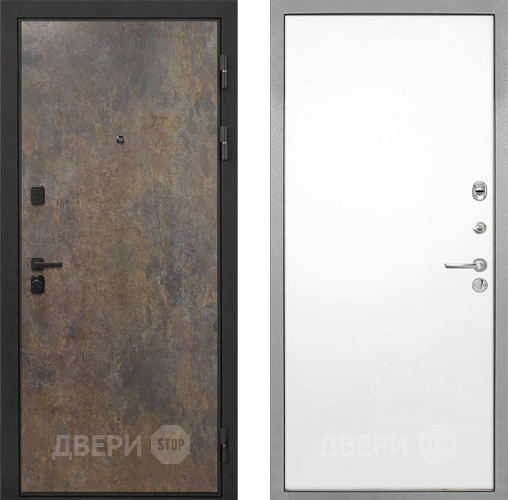 Входная металлическая Дверь Интекрон (INTECRON) Профит Black Гранж Гладкая Силк Сноу в Апрелевке