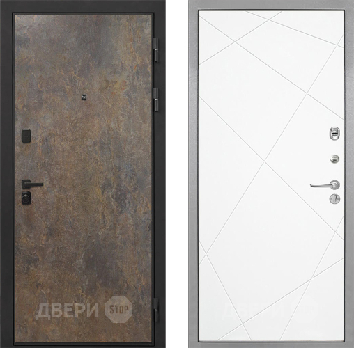 Входная металлическая Дверь Интекрон (INTECRON) Профит Black Гранж Лучи-М Софт милк в Апрелевке