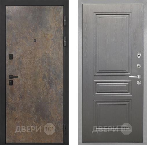 Входная металлическая Дверь Интекрон (INTECRON) Профит Black Гранж ФЛ-243 Графит вуд дуб в Апрелевке