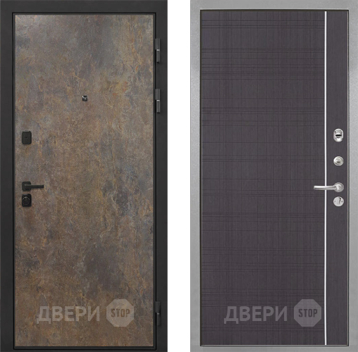 Входная металлическая Дверь Интекрон (INTECRON) Профит Black Гранж В-07 с молдингом Венге в Апрелевке