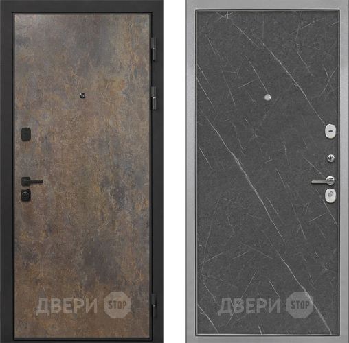 Входная металлическая Дверь Интекрон (INTECRON) Профит Black Гранж Гладкая Гранит лава оникс в Апрелевке