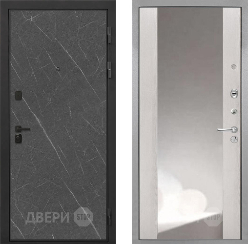 Входная металлическая Дверь Интекрон (INTECRON) Профит Black Гранит Лава Оникс ФЛЗ-516 Зеркало Сосна белая в Апрелевке