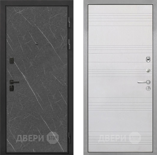 Входная металлическая Дверь Интекрон (INTECRON) Профит Black Гранит Лава Оникс ФЛ-316 Белый ясень в Апрелевке
