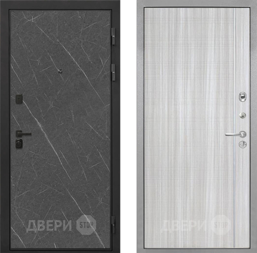 Входная металлическая Дверь Интекрон (INTECRON) Профит Black Гранит Лава Оникс В-07 с молдингом Сандал белый в Апрелевке