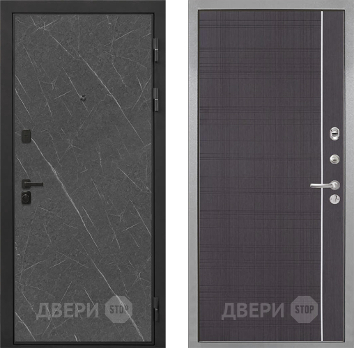 Входная металлическая Дверь Интекрон (INTECRON) Профит Black Гранит Лава Оникс В-07 с молдингом Венге в Апрелевке