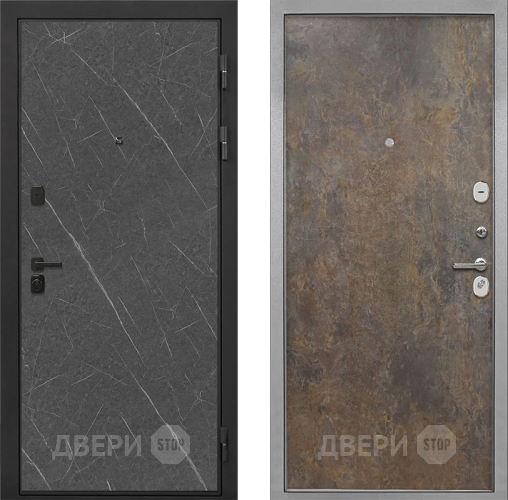 Входная металлическая Дверь Интекрон (INTECRON) Профит Black Гранит Лава Оникс Гладкая Гранж в Апрелевке
