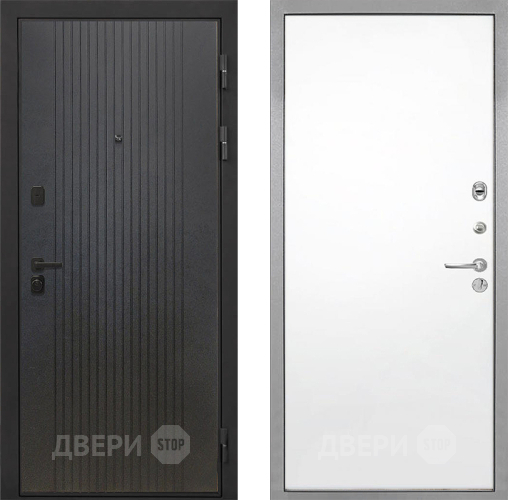 Входная металлическая Дверь Интекрон (INTECRON) Профит Black ФЛ-295 Гладкая Силк Сноу в Апрелевке
