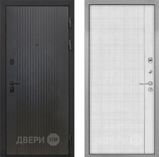 Входная металлическая Дверь Интекрон (INTECRON) Профит Black ФЛ-295 В-07 с молдингом Лофт белый в Апрелевке