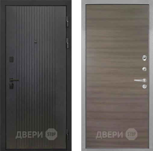 Входная металлическая Дверь Интекрон (INTECRON) Профит Black ФЛ-295 Гладкая Дуб тоскано поперечный в Апрелевке