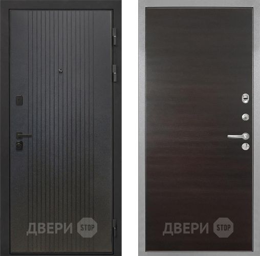 Входная металлическая Дверь Интекрон (INTECRON) Профит Black ФЛ-295 Гладкая Эковенге поперечный в Апрелевке
