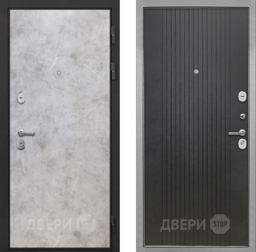 Входная металлическая Дверь Интекрон (INTECRON) Гектор Мрамор Светлый ФЛ-295 Лофт черный в Апрелевке