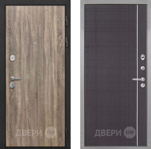 Входная металлическая Дверь Интекрон (INTECRON) Гектор Дуб Турин В-07 с молдингом Венге в Апрелевке