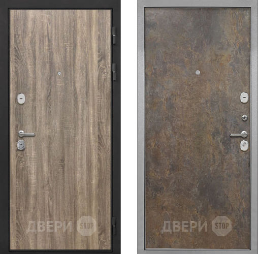 Входная металлическая Дверь Интекрон (INTECRON) Гектор Дуб Турин Гладкая Гранж в Апрелевке