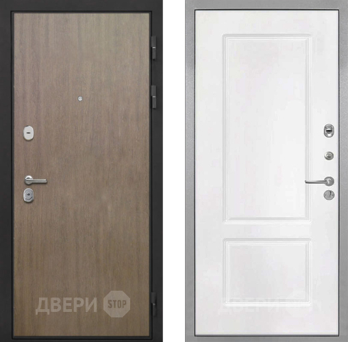 Входная металлическая Дверь Интекрон (INTECRON) Гектор Венге Коричневый КВ-2 Белый матовый в Апрелевке