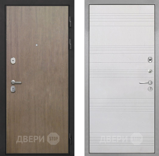 Входная металлическая Дверь Интекрон (INTECRON) Гектор Венге Коричневый ФЛ-316 Белый ясень в Апрелевке