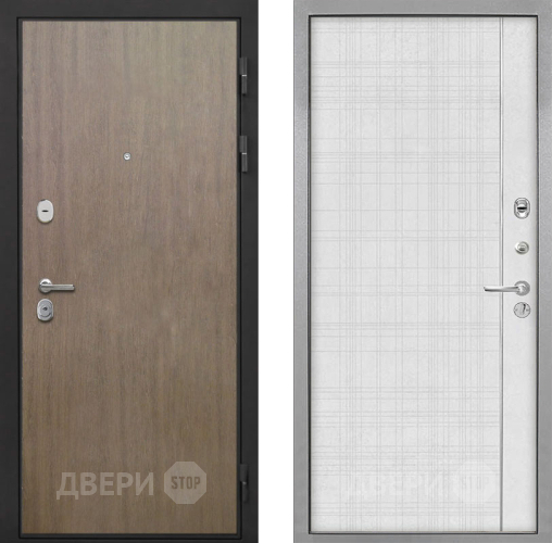 Входная металлическая Дверь Интекрон (INTECRON) Гектор Венге Коричневый В-07 с молдингом Лофт белый в Апрелевке