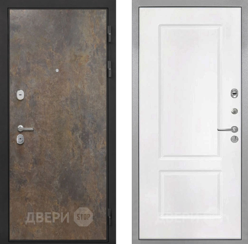 Входная металлическая Дверь Интекрон (INTECRON) Гектор Гранж КВ-2 Белый матовый в Апрелевке