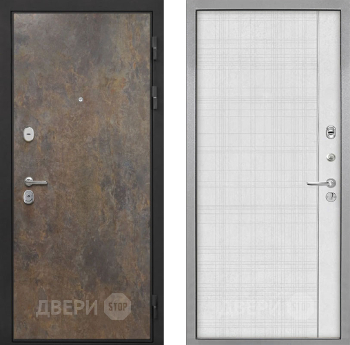 Входная металлическая Дверь Интекрон (INTECRON) Гектор Гранж В-07 с молдингом Лофт белый в Апрелевке