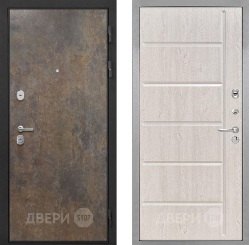 Входная металлическая Дверь Интекрон (INTECRON) Гектор Гранж ФЛ-102 Сосна белая в Апрелевке
