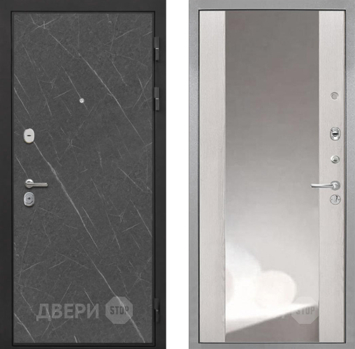 Входная металлическая Дверь Интекрон (INTECRON) Гектор Гранит Лава Оникс ФЛЗ-516 Зеркало Сосна белая в Апрелевке