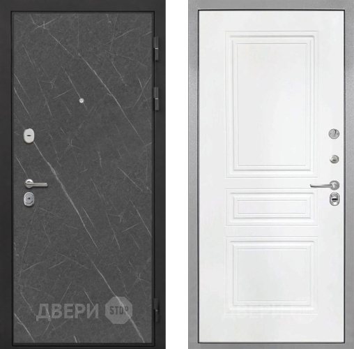Входная металлическая Дверь Интекрон (INTECRON) Гектор Гранит Лава Оникс ФЛ-243 Белый матовый в Апрелевке