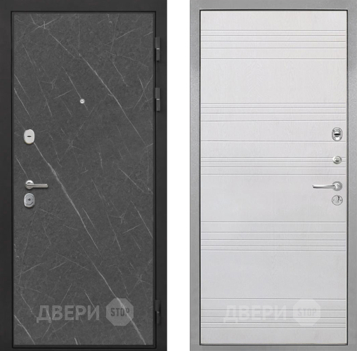 Входная металлическая Дверь Интекрон (INTECRON) Гектор Гранит Лава Оникс ФЛ-316 Белый ясень в Апрелевке