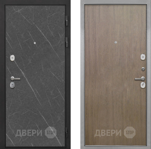 Входная металлическая Дверь Интекрон (INTECRON) Гектор Гранит Лава Оникс Гладкая шпон Венге коричневый в Апрелевке