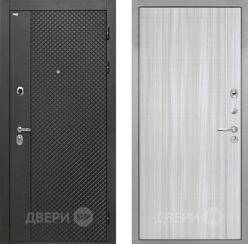 Входная металлическая Дверь Интекрон (INTECRON) Олимпия Black 4К В-07 с молдингом Сандал белый в Апрелевке
