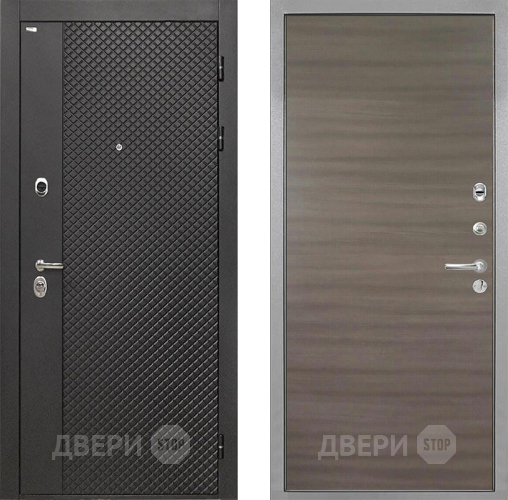 Входная металлическая Дверь Интекрон (INTECRON) Олимпия Black 4К Гладкая Дуб тоскано поперечный в Апрелевке