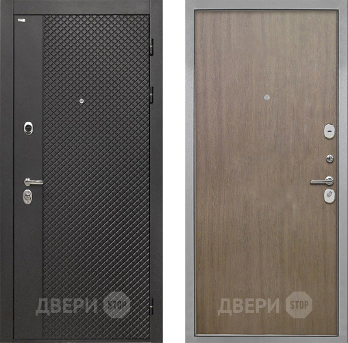 Входная металлическая Дверь Интекрон (INTECRON) Олимпия Black 4К Гладкая шпон Венге коричневый в Апрелевке