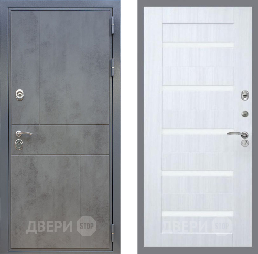 Входная металлическая Дверь Рекс (REX) ФЛ-290 СБ-14 стекло белое Сандал белый в Апрелевке